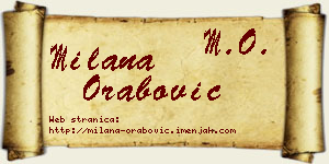 Milana Orabović vizit kartica